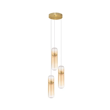 Pendul NovaLuce NORMA metal, sticla, chihlimbar, auriu, LED, 21W, 3000K, 1470Lm - 9009265