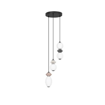Pendul NovaLuce PALLINA metal, sticla, negru, multicolor, LED, 20W, 1200lm, 3000K - NL-9009304