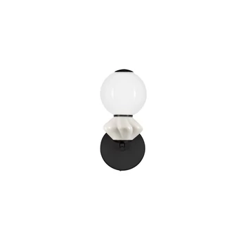 Aplica de perete NovaLuce PALLINA metal, sticla, negru, alb, LED, 6W, 360lm, 3000K - NL-9009306