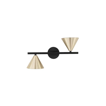 Aplica de perete NovaLuce CONICO metal, negru, auriu, GU10 - NL-9011428