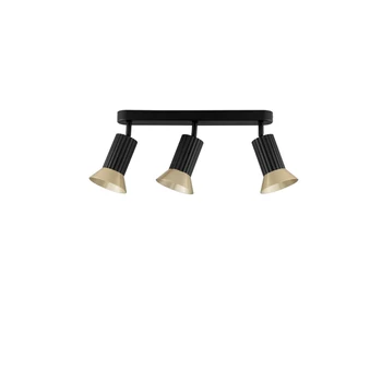 Plafoniera NovaLuce LUVIA metal, negru, auriu, GU10 - NL-9011442