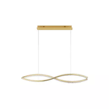 Pendul NovaLuce AURELIA metal, cristal, auriu, LED, 3500K, 95W, 12224lm - NL-9019724