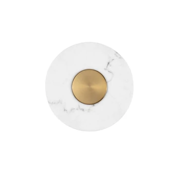 Aplica de perete NovaLuce MARZIO metal, imitatie alabastru, alb, auriu, LED, 8W, 3000K, 514Lm - 9019748