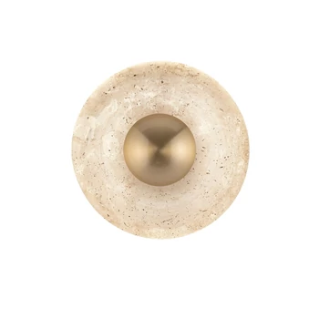 Aplica de perete NovaLuce CERIO metal, piatra, auriu, bej, LED, 4W, 3000K, 93Lm - 9019755