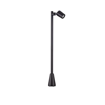 Lampadar exterior NovaLuce SPY metal, sticla, negru, transparent, GU10, IP65 - NL-9030157
