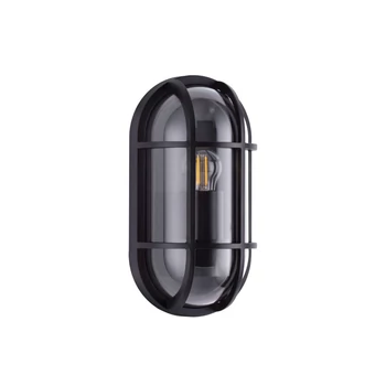 Aplica de perete exterioara NovaLuce AMEL metal, plastic, negru, transparent, E27, IP65 - 9030578