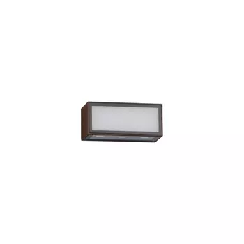 Aplica de perete exterioara NovaLuce INGA metal, sticla, ruginiu, alb, LED, 3000K, 11W, 875lm, IP65 - 9030594