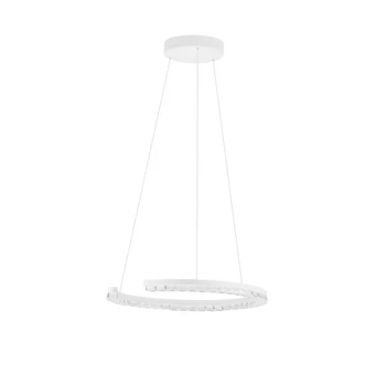 Pendul NovaLuce GREAMY metal, acril, alb, transparent, LED, 21W, 3000K, 1365 Lm - NL-9030951