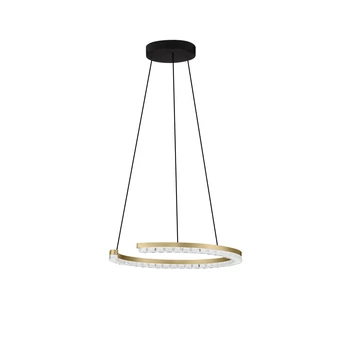 Pendul NovaLuce GREAMY metal, acril, auriu, transparent, LED, 21W, 3000K, 1365 Lm - NL-9030952