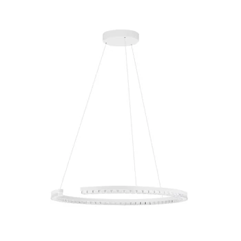 Pendul NovaLuce GREAMY metal, acril, alb, transparent, LED, 30W, 3000K, 1950 Lm - NL-9030953