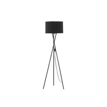 Lampadar NovaLuce RETRO metal, textil, negru, E27 - NL-9050160