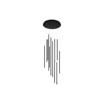 Pendul NovaLuce ELETTRA metal, negru, LED, 3000K, 60W, 2344lm - NL-9081801