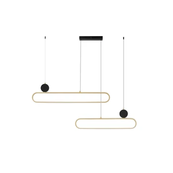 Pendul NovaLuce LIAISE metal, negru, auriu, LED, 49W, 2060lm, 3200K - NL-9081827