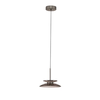 Pendul NovaLuce ESTI metal, sticla, nichel, fumuriu, LED, 10W, 3000K, 543 Lm - NL-9088218
