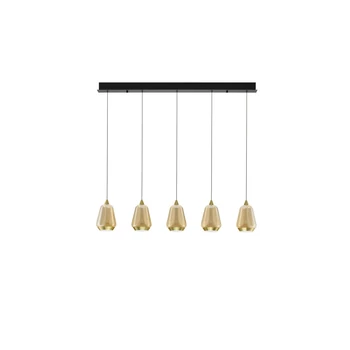 Pendul NovaLuce ALISH metal, sticla, negru, auriu, LED, 37W, 3000K, 2112 Lm - NL-9124100