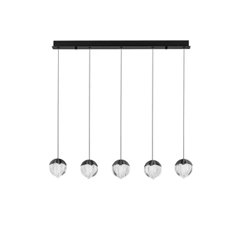 Pendul NovaLuce ALICIA metal, sticla, negru, LED, 25W, 3000K, 1575 Lm - NL-9124114