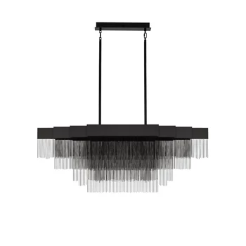 Pendul NovaLuce REVΙΑ metal, negru, LED, 46W, 3000K, 1654 Lm - NL-9186996