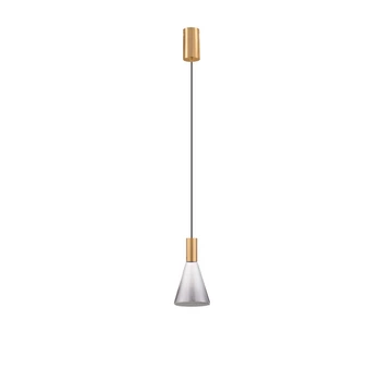 Pendul NovaLuce VOI metal, sticla, auriu, fumuriu, LED, 8W, 182lm, 3000K - NL-9236305