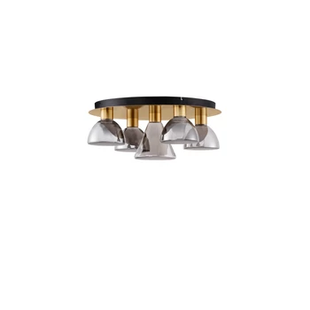 Plafoniera NovaLuce VOI metal, sticla, auriu, fumuriu, LED, 40W, 1200lm, 3000K - NL-9236310