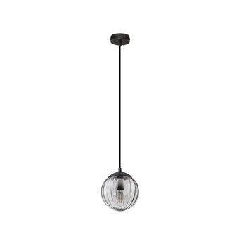 Pendul NovaLuce ABBACUS metal, sticla, negru, fumuriu, E27 - NL-9236316
