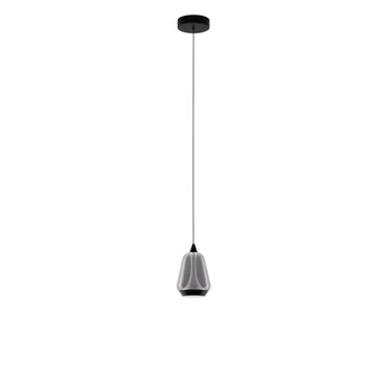 Pendul NovaLuce ALISH metal, sticla, negru, fumuriu, LED, 8W, 330lm, 3000K - NL-9416965