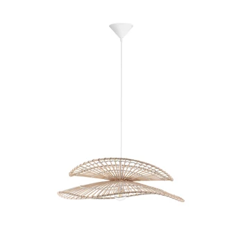Pendul NovaLuce ARTIC metal, natural, alb, maro, E27 - NL-9586601