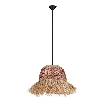 Pendul NovaLuce SORELLO metal, natural, negru, maro, E27 - NL-9586613