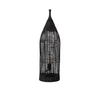 Lampadar NovaLuce NAOS natural, negru, E27 - NL-9586629