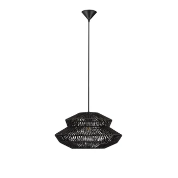 Pendul NovaLuce NUA metal, franghie, negru, E27 - NL-9586644