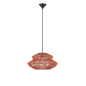 Pendul NovaLuce NUA metal, franghie, negru, portocaliu, E27 - NL-9586648