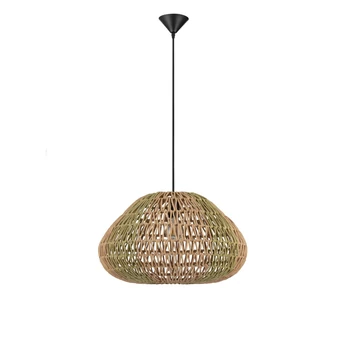 Pendul NovaLuce LAZO metal, franghie, negru, maro, verde,  E27 - NL-9586649