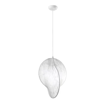 Pendul NovaLuce ESPERIA metal, matase, alb, E27 - NL-9620170