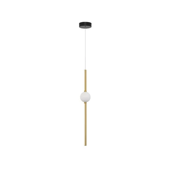 Pendul NovaLuce ACROBAT metal, sticla, negru, auriu, alb, LED, 3000K, 13W, 1130lm - NL-9695256