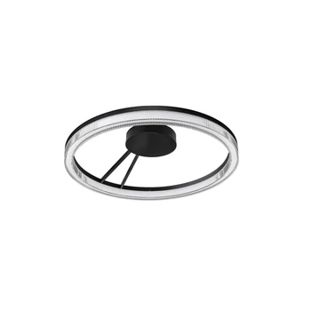 Plafoniera NovaLuce LONELA metal, sticla, negru, transparent, LED, 28W, 1680lm, 3000K - NL-9695508