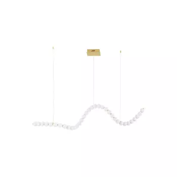 Pendul NovaLuce PERLA metal, sticla, auriu, alb, LED, 3000K, 98W, 5563lm - NL-9695601