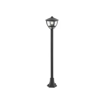 Lampadar exterior Nowodvorski AMELIA metal, sticla, negru, transparent, E27, IP44 - TL-10497