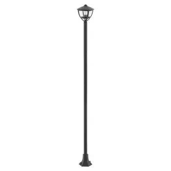 Lampadar exterior Nowodvorski AMELIA metal, sticla, negru, transparent, E27, IP44 - TL-10498