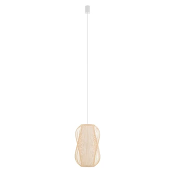 Pendul Nowodvorski  PUKET rattan,alb, maro,E27 - TL-11161