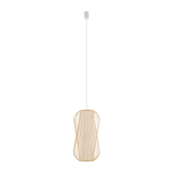 Pendul Nowodvorski  PUKET rattan,alb, maro,E27 - TL-11162