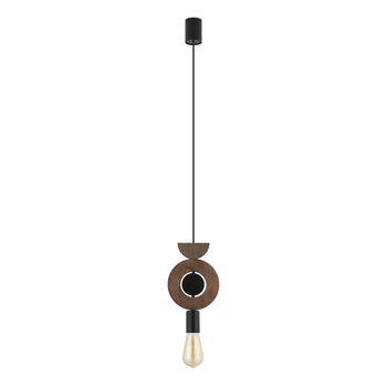 Pendul Nowodvorski DROPS WOOD metal, lemn, negru, maro, E27 - 11176