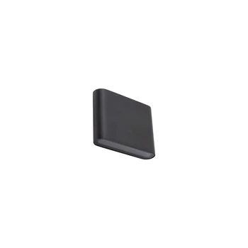 Aplica de perete exterioara Nowodvorski SEMI metal, sticla, negru, LED, 6W, 3000K, 300Lm, IP54 - 11363