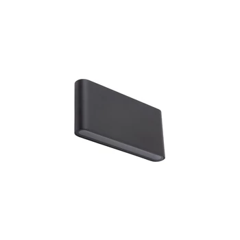 Aplica de perete exterioara Nowodvorski SEMI metal, sticla, negru, LED, 10W, 3000K, 500Lm, IP54 - 11364