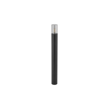 Stalp exterior Nowodvorski IDA metal, sticla, negru, füstszín, E27, IP44 - 11373