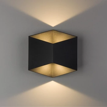 Aplica de perete exterioara Nowodvorski TRIANGLES metal, sticla, negru, LED, 10W, 3000K, 700Lm, IP54 - 8142