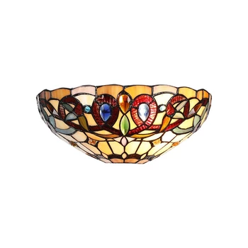 Aplica de perete Prezent TIFFANY metal, sticla, multicolor, E27 - 1707