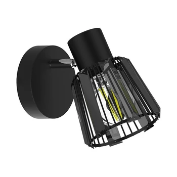 Spot Prezent PONTEO metal, sticla, negru, fumuriu, E27 - 27516
