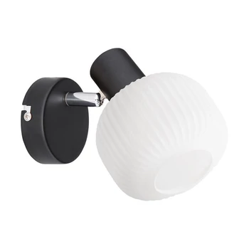 Spot Prezent ARYA metal, sticla, negru, alb, E14 - 27519