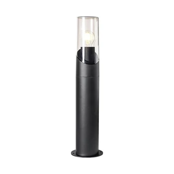 Lampadar exterior Prezent ACREA metal, plastic, negru, fumuriu,  transparent, E27,  IP54 - 28209