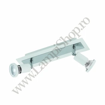 Spot Eglo SARRIA, dulie GU10-LED, contine becul, IP20, baza din otel alb-crom | Eglo-94959