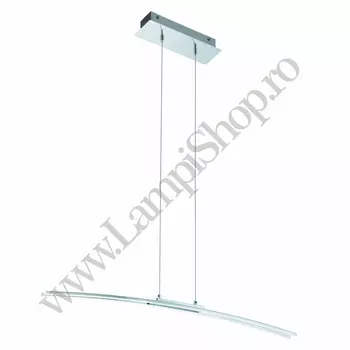 Pendul Eglo LASANA, LED integrat inclus, IP20, baza din aluminiu-otel crom, abajur plastic alb | Eglo-95147